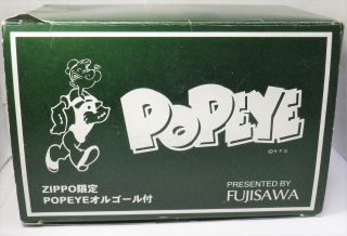 POPEYE ZIPPO & MUSIC BOX Figure MIB No.  0291 Rare1998  72190139 2