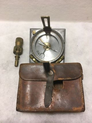 Keuffel & Esser Forest Service Compass In Leather Case & Attachment K&e York