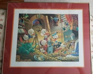 Carl Barks Lithograph " An Embarrassment Of Riches " 383 Of 500