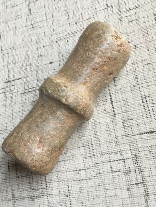 Mississippian Authentic Limestone Medicine Pipe Circa: 1000ce - 1350ce
