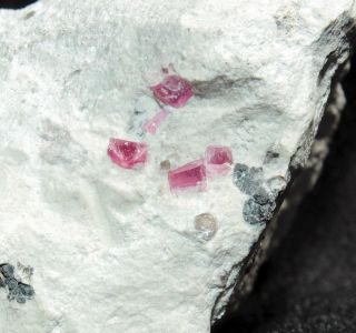 Red Beryl (Bixbite) crystals in matrix from Wah Wah Mountains,  Utah 3