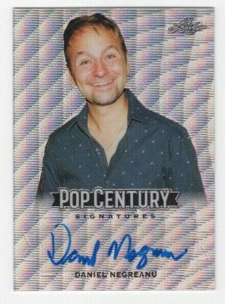 2019 Leaf Pop Century Metal Signatures Autograph Daniel Negreanu Auto