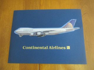 Vintage Continental Airlines Boeing 747 Airliner Dc 10 Brochure Late 80 