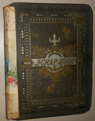 Antique Victorian Scrapbook 1880s,  37 Pgs. ,  Jumbo The Elephant,  Blacks