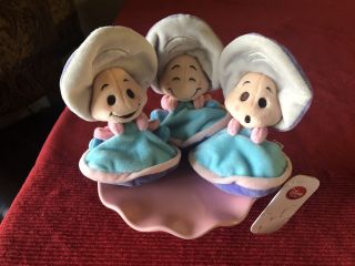 Japan Disney Store Oyster Babies Plush Set Of 3 Alice In Wonderland Htf Rare