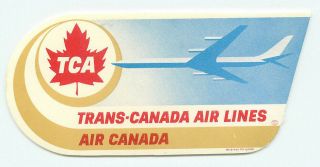Tca Trans Canada Airlines Air Canada Vintage Aviation Label