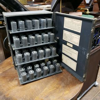 - Edison Phonograph Cylinder Storage Carrying Case - Large 84 Cylinders