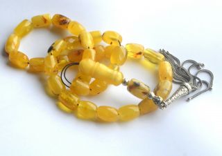 100 Royal Baltic Amber Worry Prayer Beads,  Tesbih 33,  1 56 Grams