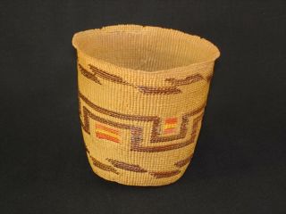 A Tlingit Polychrome Native American Indian Basket,  Circa: 1910