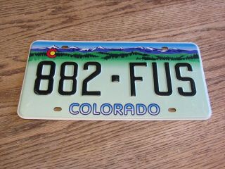 Colorado Purple Mountain License Plate 882 - Fus (fc - 550)