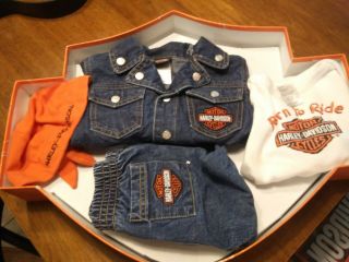 Licensed Harley Davidson Infant Gift Set 0 - 6mos In Package