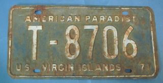 1971 Virgin Island License Plate