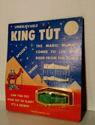Rare Vintage 1962 King Tut Magic Mummy Toy By Novelty Franco American Co