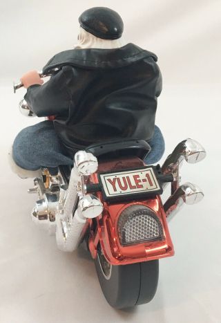 Collectible Santa Biker On Musical Motorcycle Plays Born To be Wild - 5