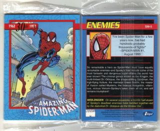 The Spider - Man 30th Anniversary Set Of 5 Promo Cards 1992 Impel