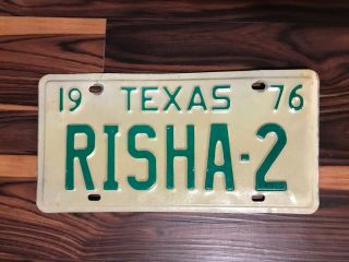 1976 Vintage Texas Personalized License Plate