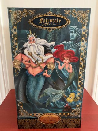 Disney Store Limited Edition The Little Mermaid Ariel King Triton Designer Dolls