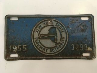1955 York State Thruway Toll License Plate First Issue Low $3.  99
