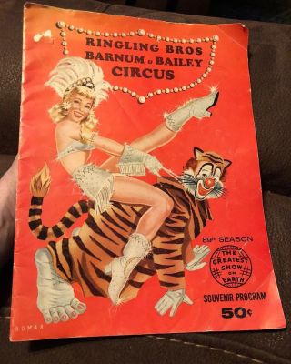 1959 Souvenir Program 89th Season Ringling Bros Barnum & Bailey Circus