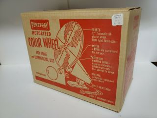 Vintage Penetray Motorized Color Wheel For Aluminum Christmas Tree W/box