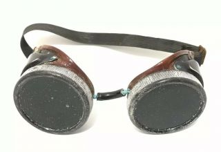 1930s Bakelite Duralite 50 Safety Goggles Glasses Motorcycle Steampunk Aviator