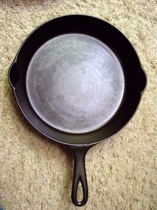 Antique Erie Griswold 8 Cast Iron Skillet W/ Heat Ring 1890s
