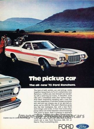 1972 Ford F - 100 Truck Ranchero 500 Gt 2 - Page Advertisement Print Art Car Ad J820
