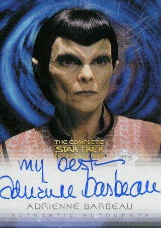 Star Trek Deep Space Nine Quotable Autograph Adrienne Barbeau