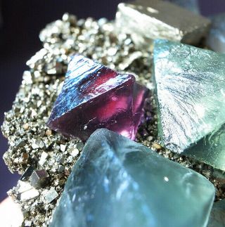 Huge Fluorite pyrite mineral specimen cluster quartz crystal healing 8