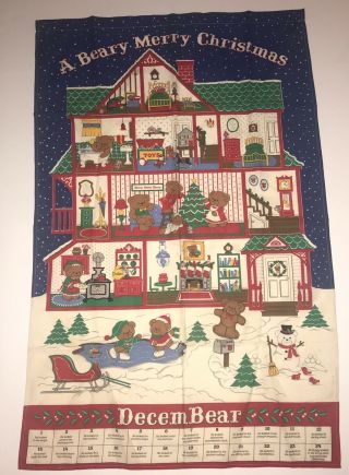 A Beary Merry Christmas Advent Calendar With Bear Completed Christmas In July