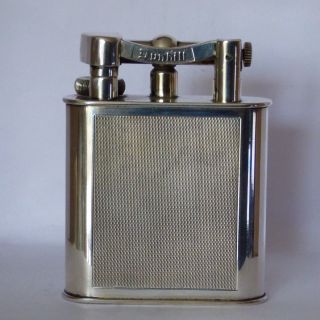 Dunhill Unique Table Lighter Silver Plated - The Rarer Gas/butane Model
