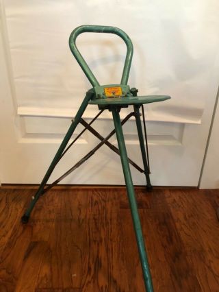 Vintage Walking Cane Stool By Precision Seats Folding Aluminum Made In Usa