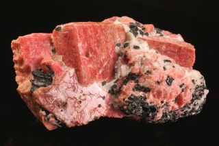 19th C.  Rhodonite Crystal Cluster Franklin,  Jersey - Ex.  Princeton