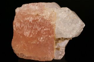 UNIQUE Etched Morganite with Goshenite Crystal URUCUM CLAIM,  BRAZIL 2