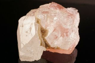 UNIQUE Etched Morganite with Goshenite Crystal URUCUM CLAIM,  BRAZIL 6