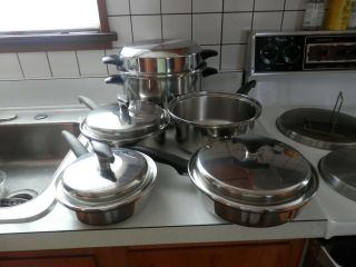Kitchen Craft 5 - Ply Multi - Core Stainless Steel Cookware 5 Pots 4 Lids Dutch Oven