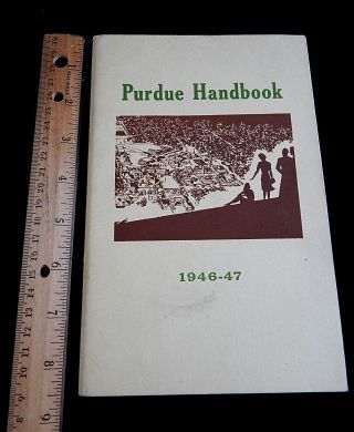 Purdue University School College Student Handbook 1946 - 47 80 Pages Vintage Retro