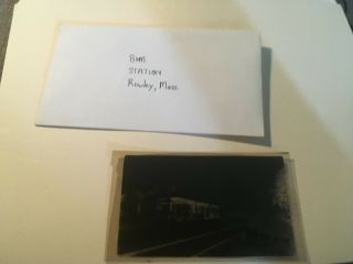 Vintage Film Negative Boston & Maine Railroad Station Rowley Ma