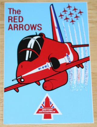 Old Raf Royal Air Force Red Arrows British Aerospace Hawk Sticker