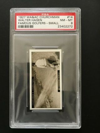 1927 Churchman Famous Golfers - Small: Walter Hagen 14 Psa Grade 8
