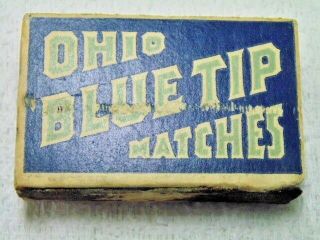Vintage Ohio Blue Tip Strike Matches The Ohio Match Co Wadsworth Ohio