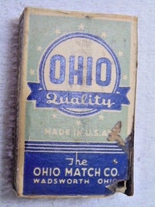 Vintage Ohio Blue Tip Strike Matches The Ohio Match Co Wadsworth Ohio 2