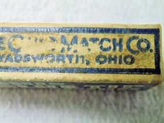 Vintage Ohio Blue Tip Strike Matches The Ohio Match Co Wadsworth Ohio 4