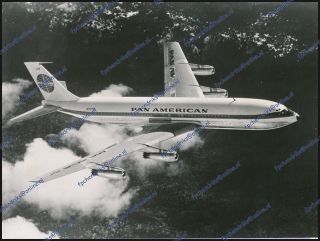 Pan American Boeing 707 N707pa Ex Turkish Tc - Jba Old Boeing Photo 7x9.  5 ± 1958
