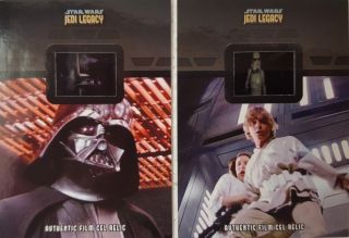 Star Wars Jedi Lecacy Film Cel Card X 2 Fr - 4,  Fr - 7 Darth Vader / Luke Skywalke