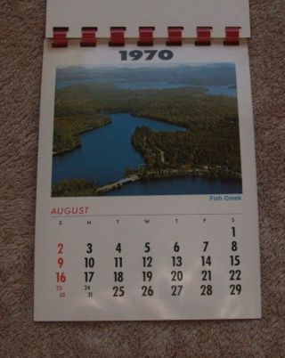 1970 Adirondack Calendar York NY Mountains 12 Different Views Folder Style 3
