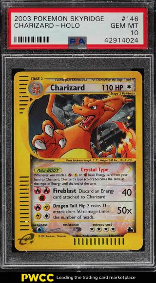 2003 Pokemon Skyridge Holo Charizard 146 Psa 10 Gem (pwcc)