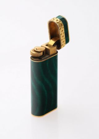 Cartier Paris Green Enamel & Gold Color Lighter 5