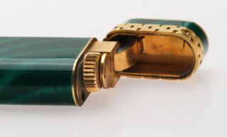 Cartier Paris Green Enamel & Gold Color Lighter 6
