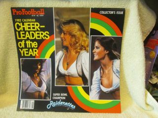 Pro Football 1982 Calendar Cheerleaders Of The Year Bowl Champs Raiderette